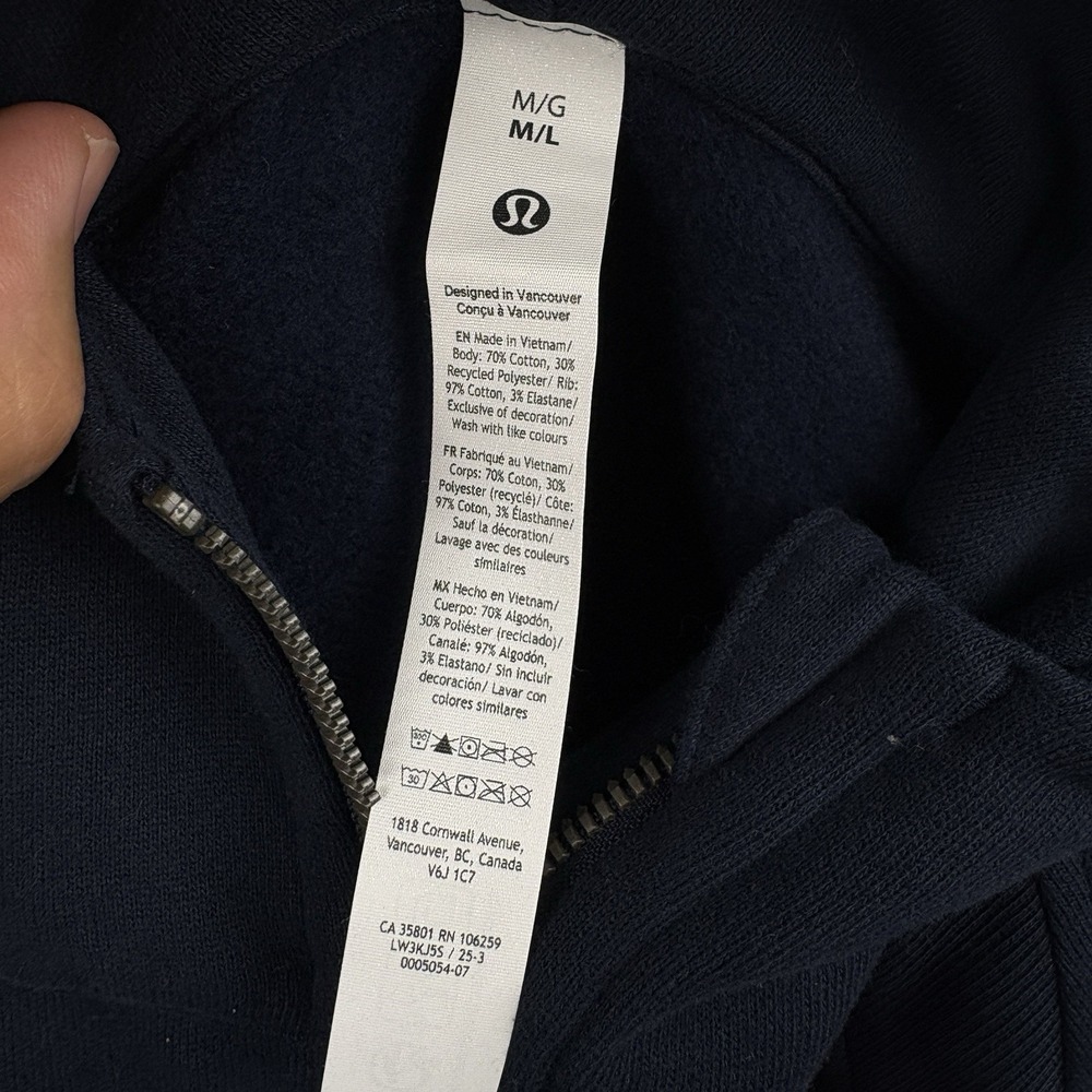 Chicago Bears Lululemon Womens Hoodie Scuba Sweatshirt Half Zip Large M/L NEW - Picture 5 of 11